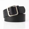 Womens Korean Stylish Vintage Pu Leather Belt Featuring Square Buckle Design