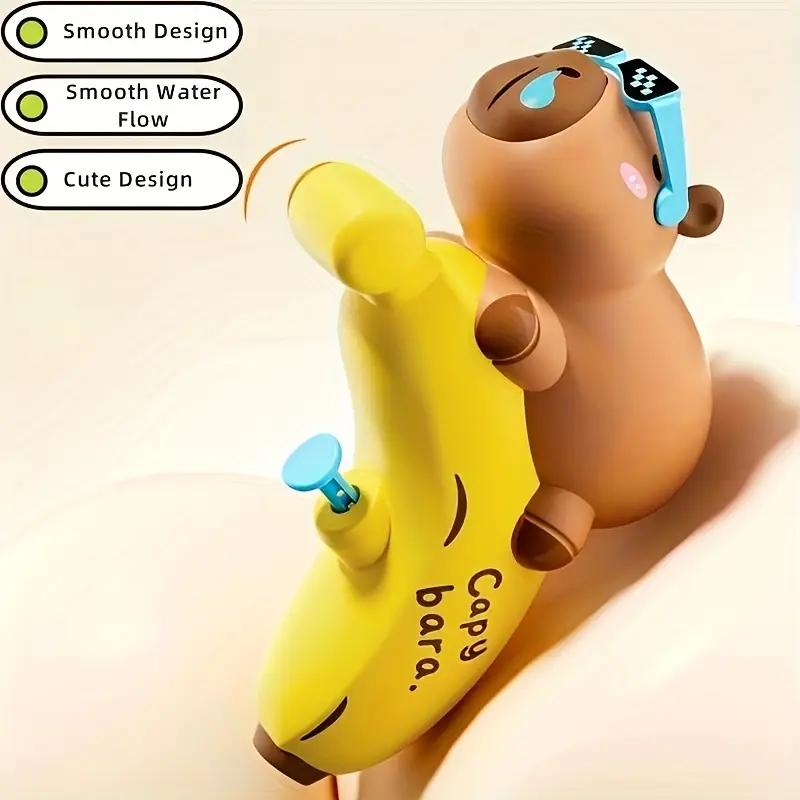 Cute Capybara Banana Water Gun Long Range Cartoon Animal Spray Toy Summer Beach Pool Outdoor Water Fight Toys For Kids Gift