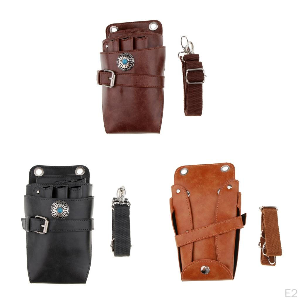 Leather Barber Hair Bag Hairdressing Pouch Case