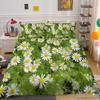 3D Printing Household Bedding Set Chrysanthemum Printing Pillowcase and Quilt Cover 2/3 Pieces of Plant Microfiber Comfortable Household Bedding