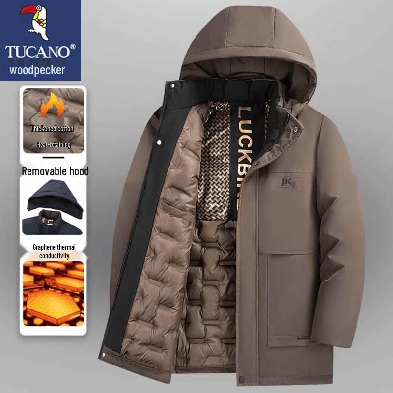 

TUCANO Men s Detachable Hood Padded Jacket 4XL