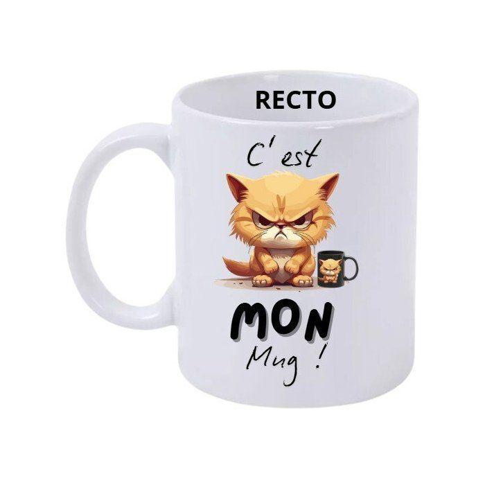 Mug - C'est mon Mug ! - Céramique - Compatible Micro-onde - Lave-Vaisselle - Blanc