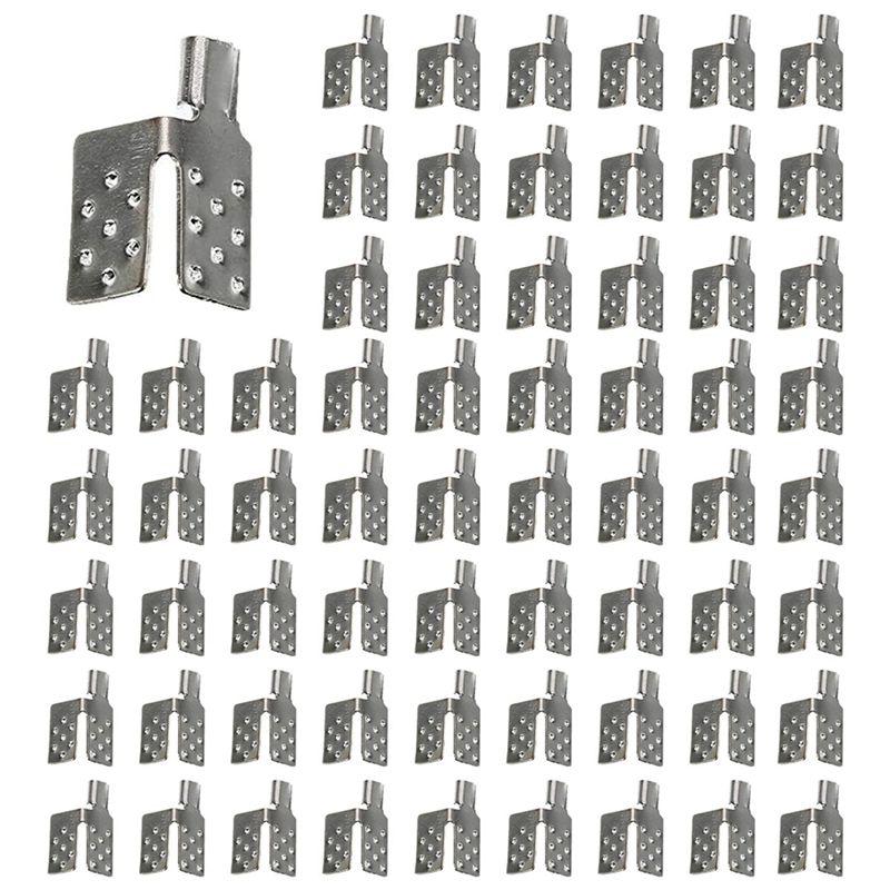 A84X-160 Pièces Connecteur de Pince pour Film Thermique Carbone, Accessoires de Pince Argentée Plaqué Cuivre pour Sol Chauffant, Pince pour Film de Chauffage au Sol
