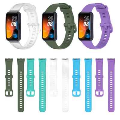 Soft TPU Watch Strap for Huawei Band 8 Adjustable Length Multi Holes Durable Waterproof Replacement Bracelet Wristband