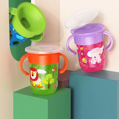 Doppengriff Lernbecher BPA-frei Baby-Fütterbecher Tragbare Kinder-Wasserbecher