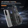 Sliding Camera Lens Cover Shockproof Kickstand Case For Samsung Galaxy A16 A26 A36 A56 A17 A37 A57 5G TPU Frame Plastic Fundas