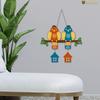 Multicolored Pair of Birds Wooden Wall Hanging for Home Decoration | Garden Balcony | Office | Cafe | Pack of 1