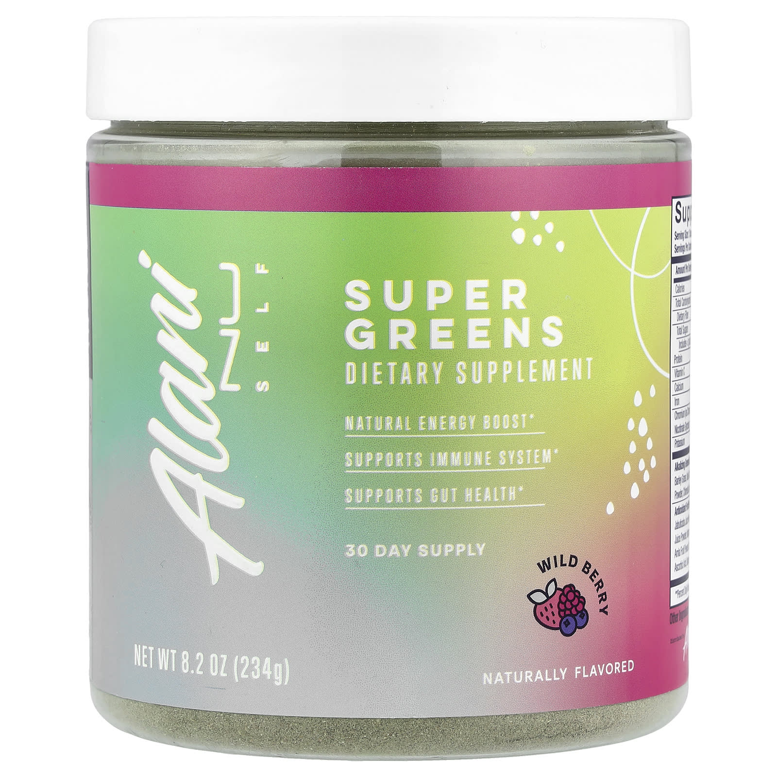 

Alani Nu, Self, Super Greens, Wild Berry, 8.2 oz (234 g)