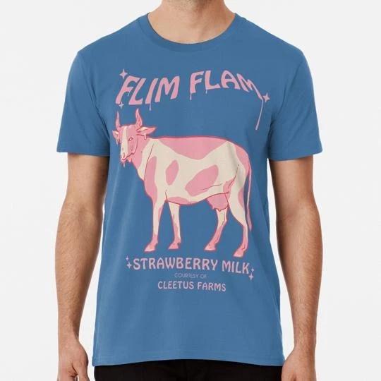 Flim Flam Strawberry Milk Cow Size S to 5XL Made in the USA T-shirt 2XL