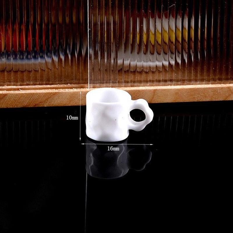1/12 Dollhouse Simulation Pure White Simple Cup Model Dollhouse Miniature Kitchen Decoration Micro Scene Construction Props