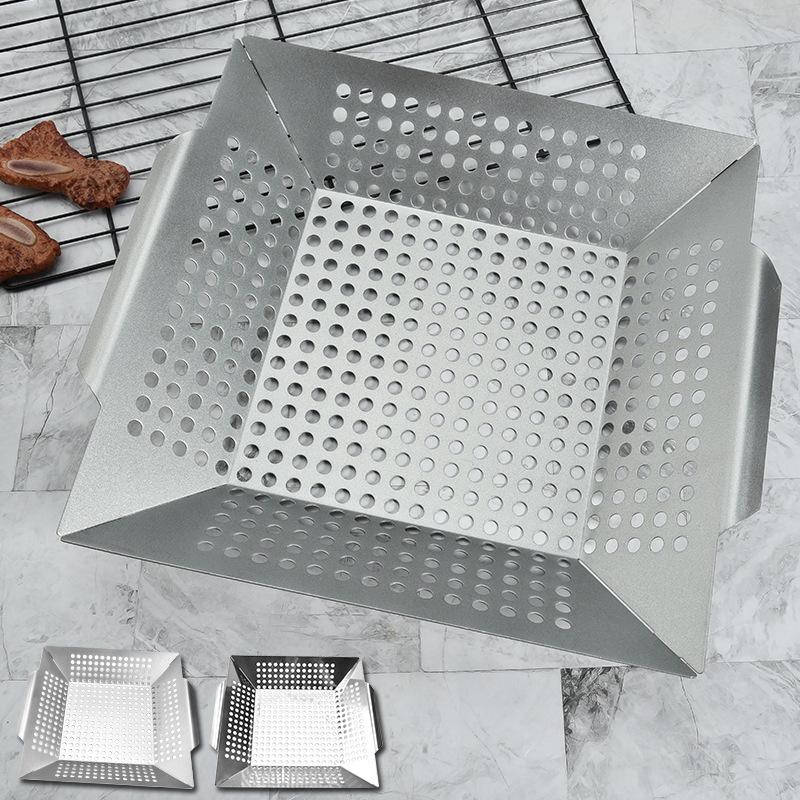 Stainless Steel BBQ Vegetable Grill Basket Pan