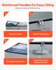 VEVOR Under Bed Storage with Clear Lids, 850 x 430 x 120 mm, 45L Large Underbed Clothes Storage Containers