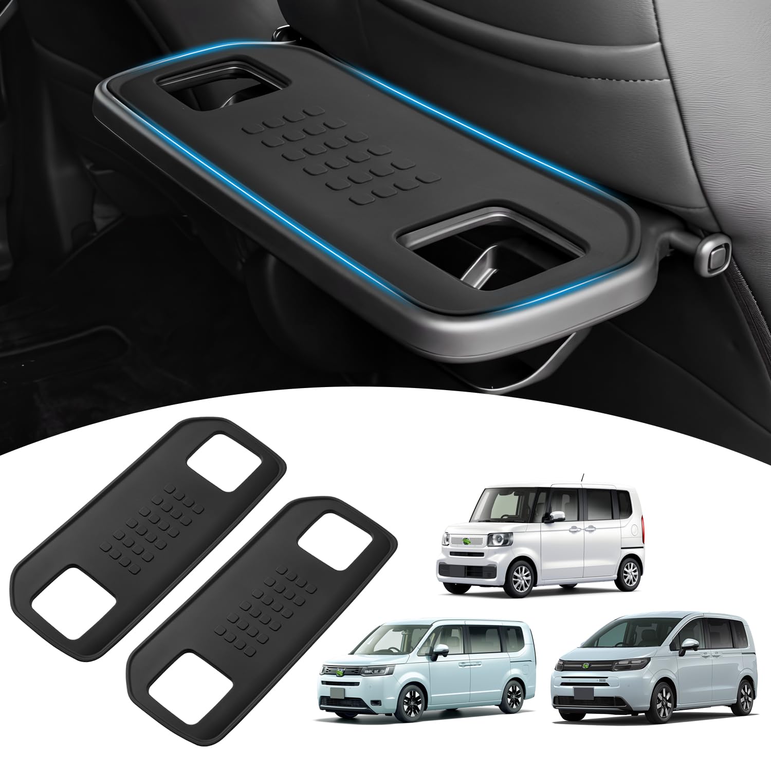 

Mozan Seat Back Table Mat for Honda Stepwgn RP Honda JOY and Honda Freed Personal Table Protective Textured Interior Set Series, N-BOX Custom, JF5/6 чёрный