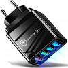 Szybka Ładowarka Sieciowa 4Xusb Quick Charge 3.0 La13_Czarna