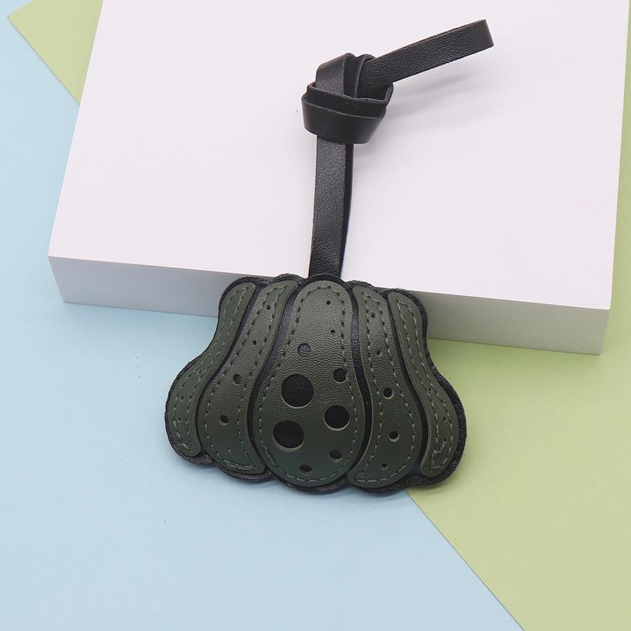 Mini Artificial Leather Halloween Pumpkin Luggage Bag Handbag Lanyard Pendant