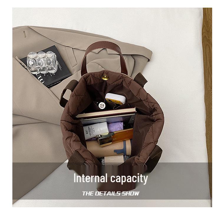 2025 Zimní Kosočtvercový Všestranná Velkokapacitní Nylonová Taška Přes Rameno