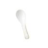 Gold Rim Ceramic Soup Spoons (10-Pack)