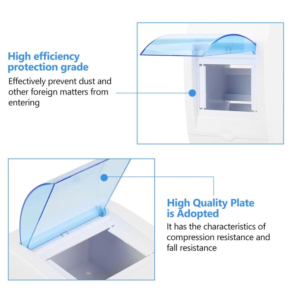 3-4 Ways Distribution Box Transparent Cove Circuit Breaker Distribution Box  Indoor Installation