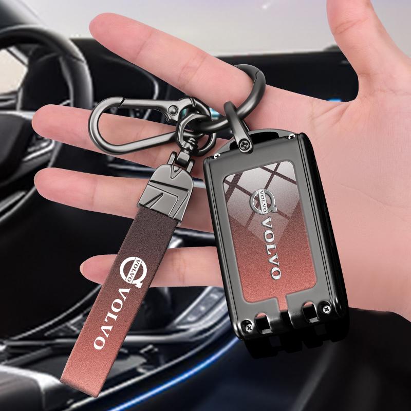 Zinc Alloy Car Key Case Full Cover Shell Fob For Volvo S60 S90 XC40 XC60 XC90 V60 V90 Polestar 1 Polestar 2 Keychain Accessories