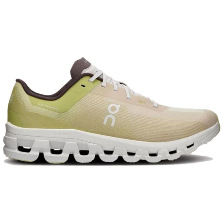 On Cloudflow Comfortable Low top Running Shoes Men's Yellow White 3MD30102311