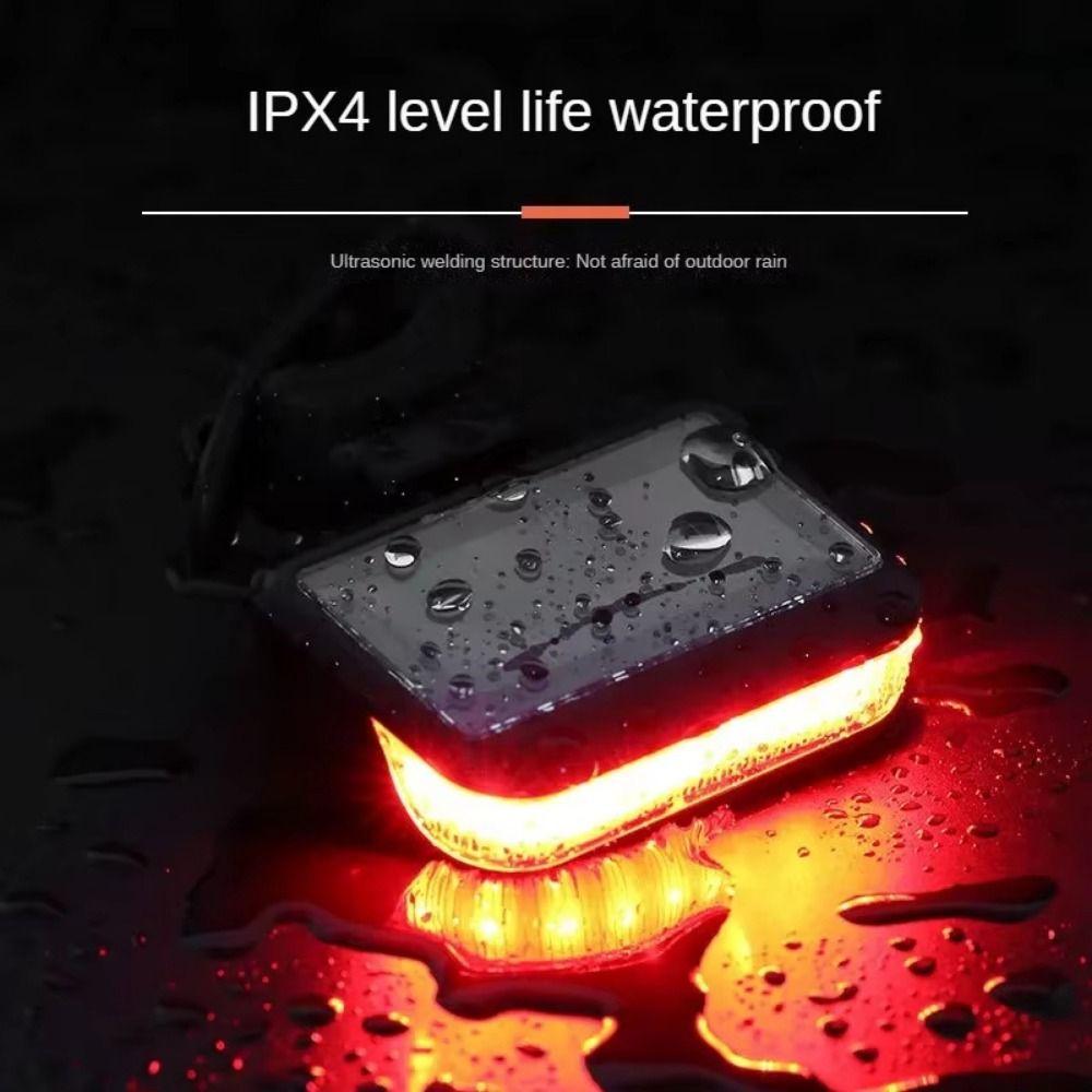 Foldable Bike Solar Taillights Waterproof Emergency Warning Lights  Mountain Road Bike