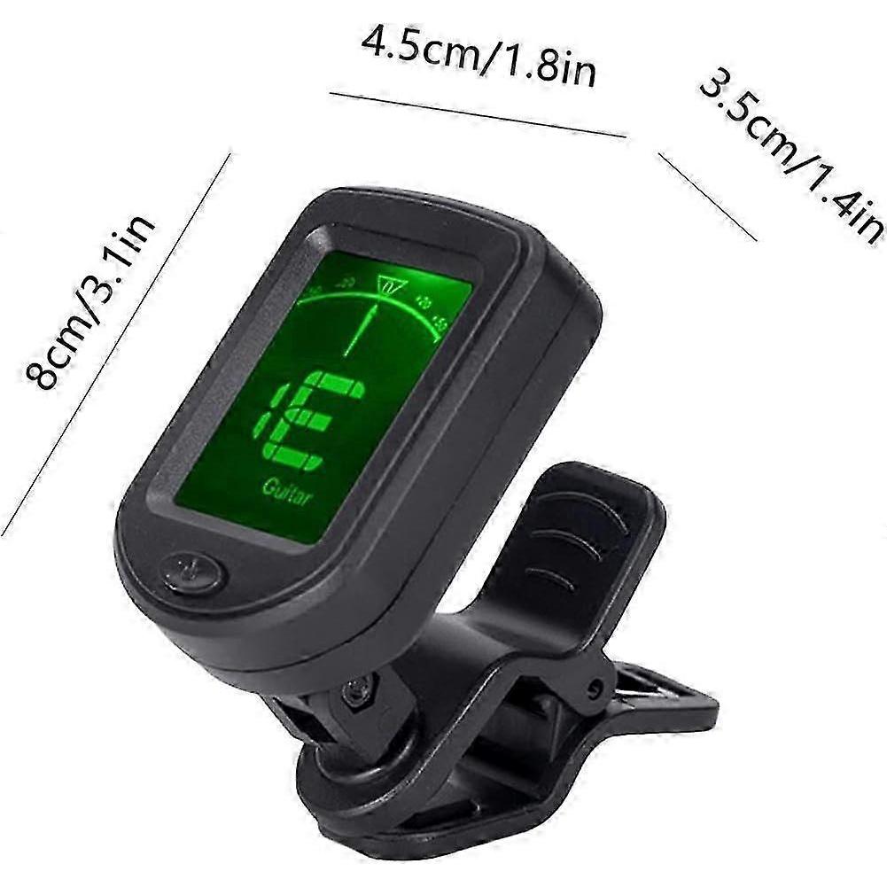 12-snarige Gitaartuner, Clip-on Gitaartuner, Multifunctionele Akoestische Gitaartuner, Tuner voor Akoestische Gitaar, Tuner voor Viool, Tuner voor Gitaar.