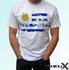 Bandiera dell'Uruguay - T-Shirt bianca per bambini ragazzi design paese - taglie bambino bambino manica corta