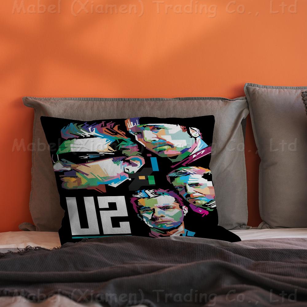 Rock Band U2 Pillow Gift Home Office Decoration Pillow Bedroom Sofa Car Cushion CoverPillow Case
