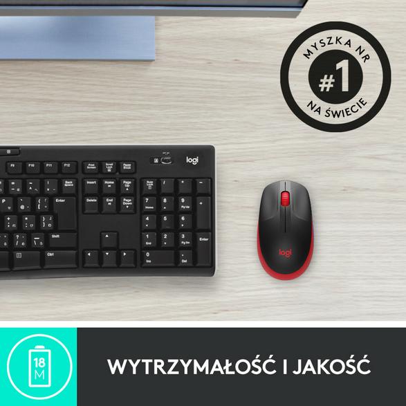 Logitech M190 Wireless Mouse Red 910-005908