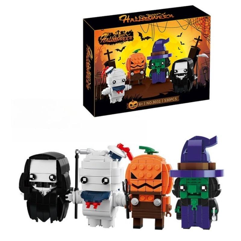 2025 Halloween MOC Compatible small particle building blocks, trendy assembly building blocks, children's assembly toys