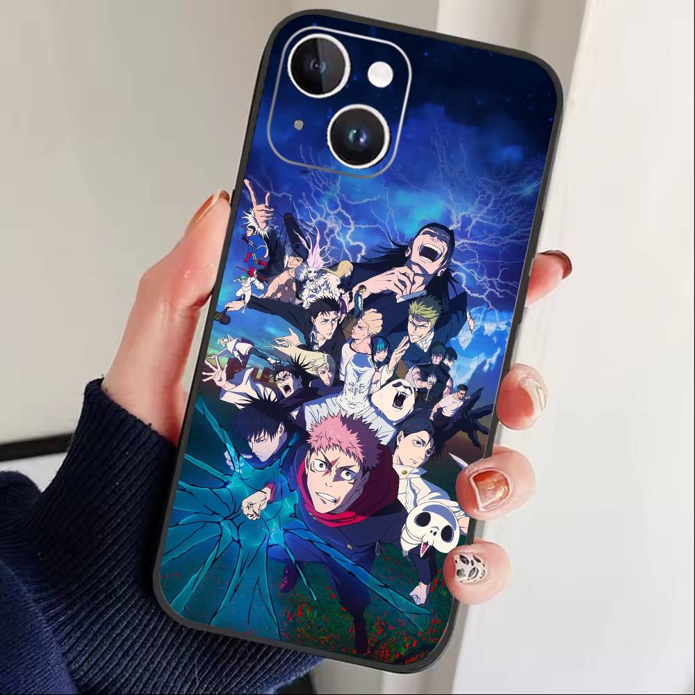 Jujut-su I-Ichiji H-Kaisen Phone Case For iPhone 16,15,14,13,12,17,Pro Max,Plus Silicone Black Case