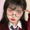 Female Male Half Frames Glasses Frame Oval Glasses Frame Spectacle Frames Photography Decoration