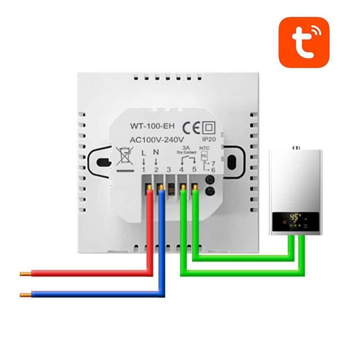 Thermostat Intelligent - AVATTO - ZWT100 - Zigbee Tuya - Écran LCD - Noir