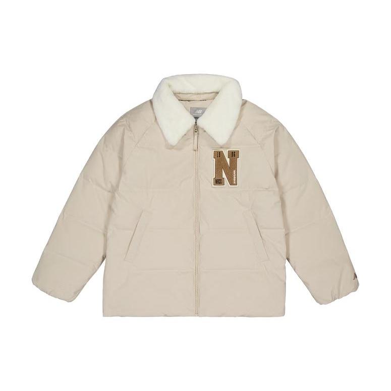(WMNS) New Balance Warm Heavy Puffer Coat Asia Sizing Beige White Women s NPD4E122-LBE S