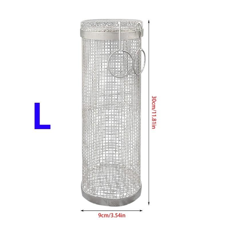 

Подвижная корзина для гриля Корзина для барбекю из нержавеющей стали Самая большая корзина для гриля на открытом воздухе Кемпинговая корзина для барбекю Картофель фри Рыба L