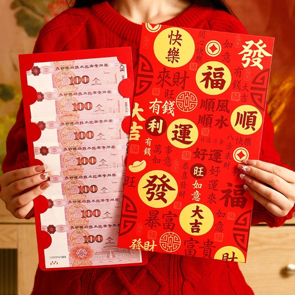Cartoon New Year Money Envelope Traditional Bless Fortune Pocket Lucky Red Pockets  Spring Festival