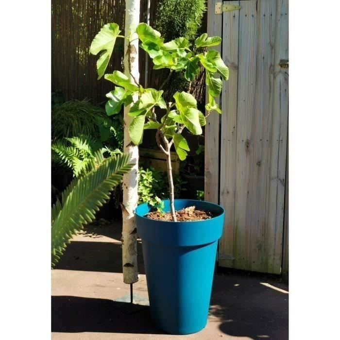 Pot de fleurs - RIVIERA - SOLEILLA - Plastique - H52 x D39 cm - Bleu