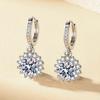 Sunflower Design White Gold Plated Earrings for Women