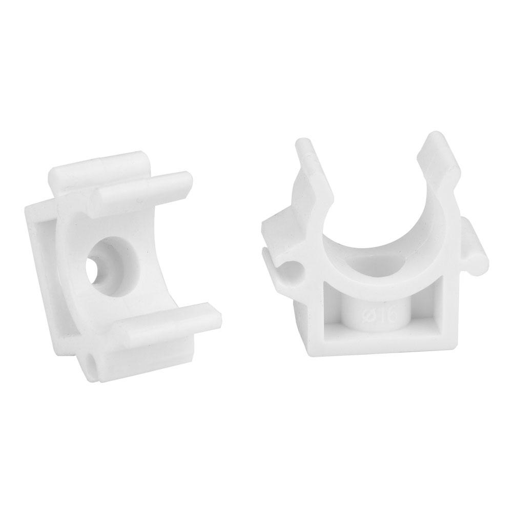 20pcs 16Celsius20Celsius25Celsius32mm U Shaped Combination Pipe Clamp Fixed Clips with Screws (16mm)
