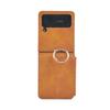 "Samsung Z Flip 4/5 Leren Hoesje met Kaartsleuf en Standaard, Kalfspatroon"