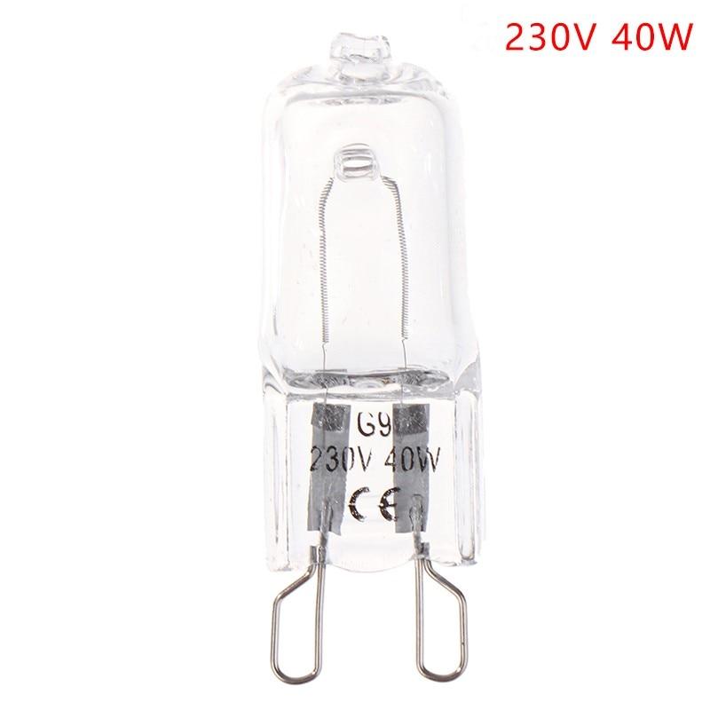 1 Stück 40W G9 Backofenlicht Hochtemperatur-beständig 120V/230V Halogenlampe für Kühlschränke Backöfen Lüfter