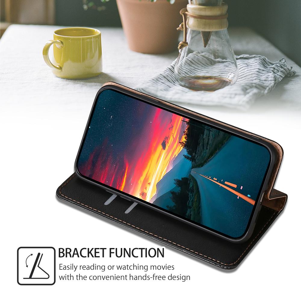 For Xiaomi Redmi A3 4G/Poco C61 4G Case Solid Color Wallet Leather Phone Cover
