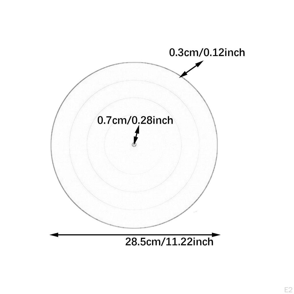 Plattenspieler-Plattenmatte, Schallplatten-Pad, antistatisch, hilft, Lärm zu reduzieren, 12 Zoll, Silikon für