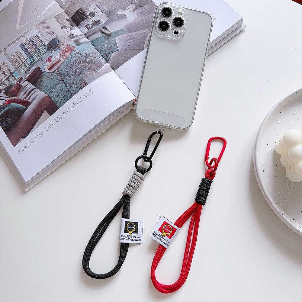 Double Rope Nylon Braided Keychain for Mountaineering, Couple Mobile Phone Rope Bag Pendant.