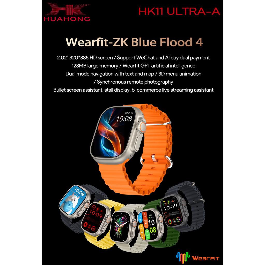 2025 New HK11 ULTRA-A  Amoled Screen Smart Watch Local Music Album NFC TWS Smart Watch for Men and Women