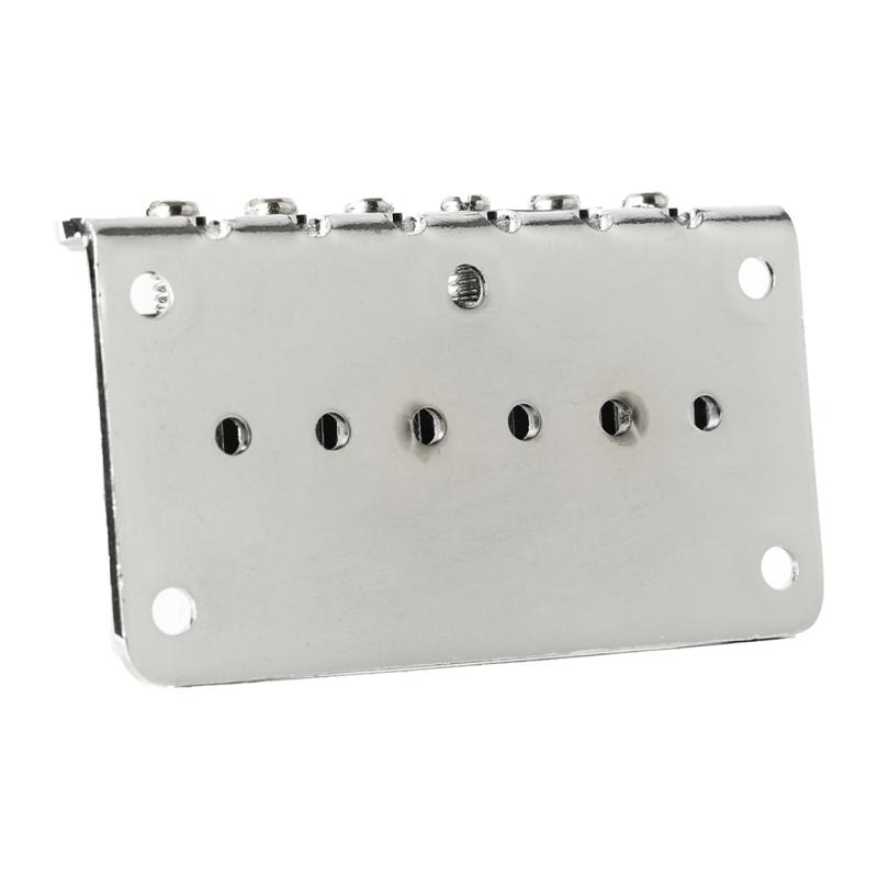6 String 78mm Electric Guitar Hardtail Bridge Tail Pipe Top Load Saddle Bridge Compatible For Strat