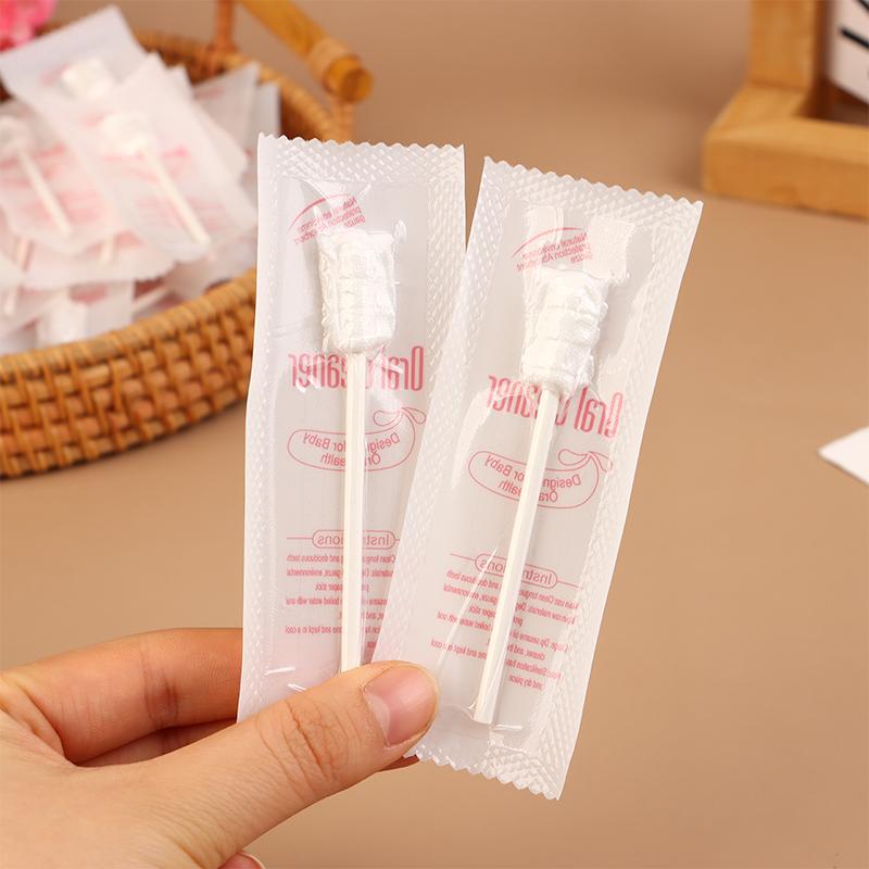30 Adet/Kutu Bebek Dil Temizleyici Tek Kullanımlık Gazlı Bez Diş Fırçası Kağıt Çubuk Ağız Temizleyici Fırça Yenidoğan Ağız Bakımı Çubuk Diş Bakımı