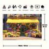 2D Tulip Flower Shop Backdrop for Spring Photography