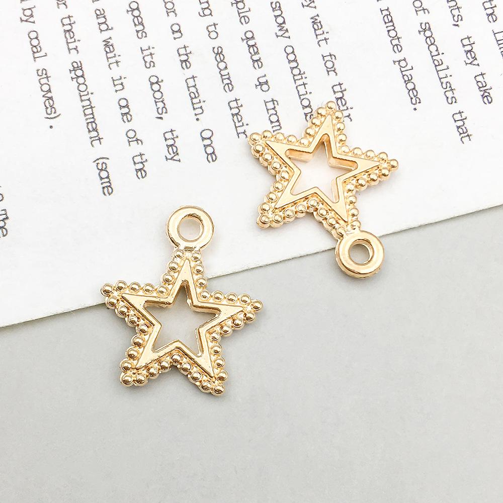 KC Gold Star Moon Sun Pendant Charm for DIY Bracelet Jewelry