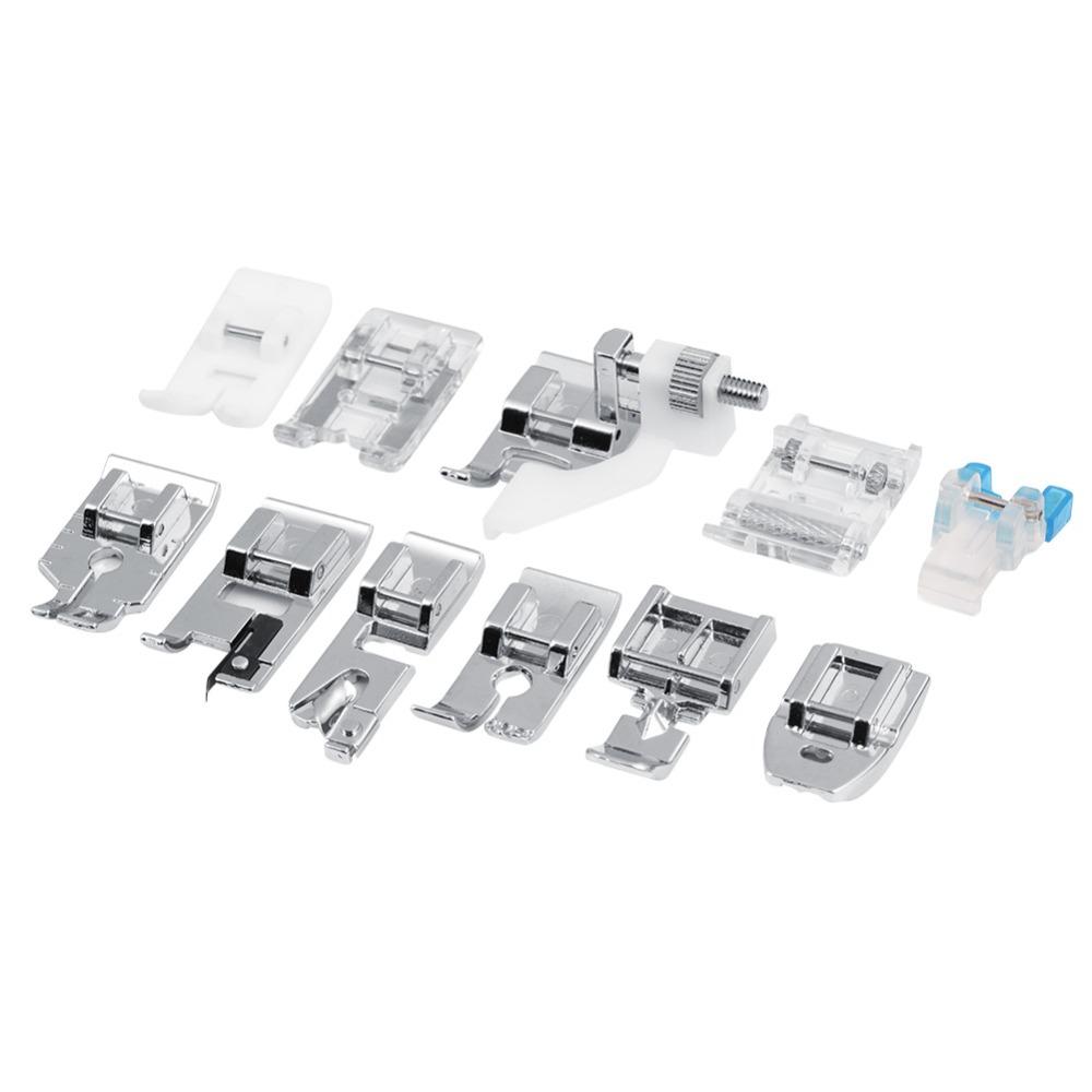 11Pcs Practical Multifunction Sewing Machine Presser Foot Household Durable Presser Foot Set Overlock Foot Daily Sewing